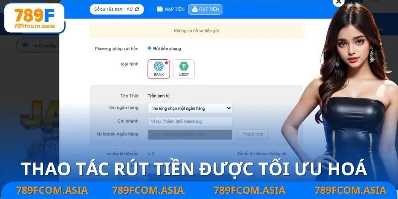 Cách thao tác rút tiền đơn giản như dùng atm